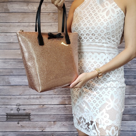 NWT kate spade Jeralyn Mavis Street Tote Rosegold - Picture 2 of 7
